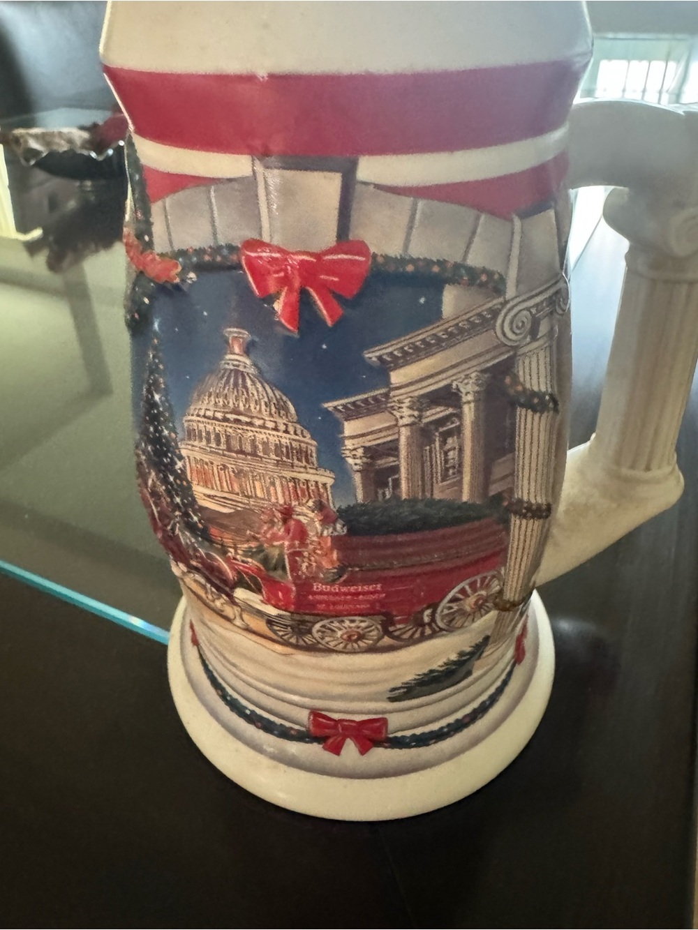 Budweiser Holiday Stein - 2001 Capitol Commemorative Holidays at the Capitol